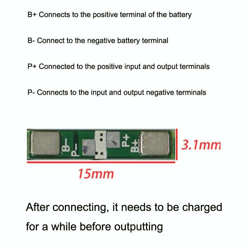 10pcs 3.7V Lithium Battery Protection Board Polymer Overcharge and Overdischarge Protection Board...