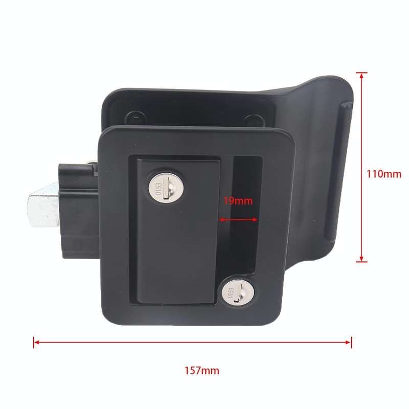 A5981-03 Black RV Paddle Entry Door Lock Latch