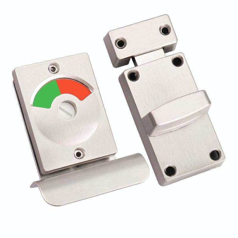 Toilet Red & Green Display Door Lock Public Toilet Stainless Steel Bolt Lock Indicating lock With...