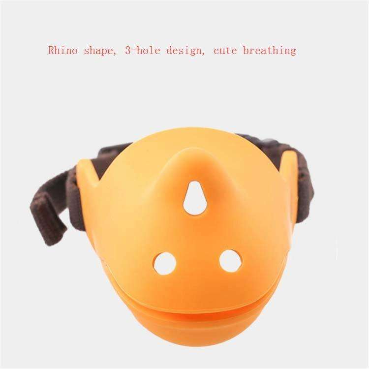 Pet Dog Muzzle Anti-bite Anti-call Silicone Muzzle, Size:XL(Yellow)