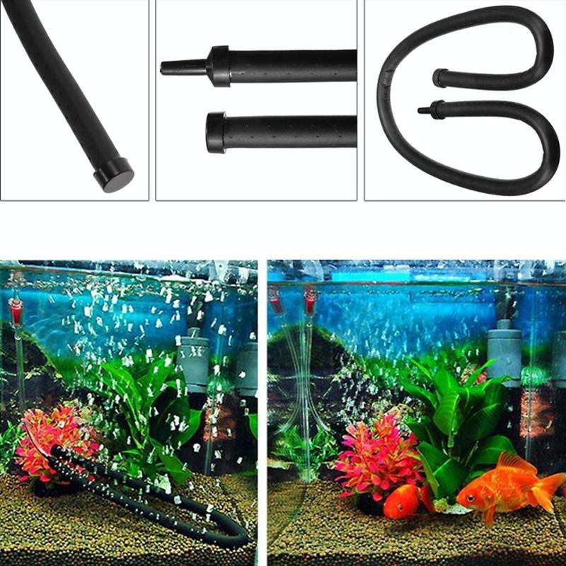 90cm Double Heads Aquarium Pump Bubble Bar Hose Aquarium Accessories Air Oxygen Strip Diffuser fo...