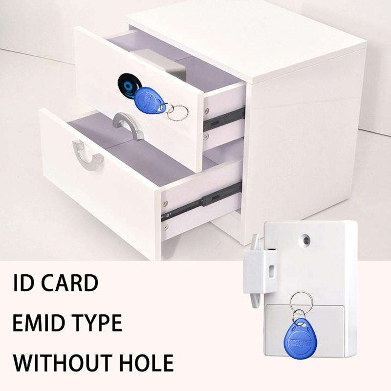 T3 ABS Magnetic Card Induction Lock Invisible Bilateral Open Cabinet Door Lock (Grey)