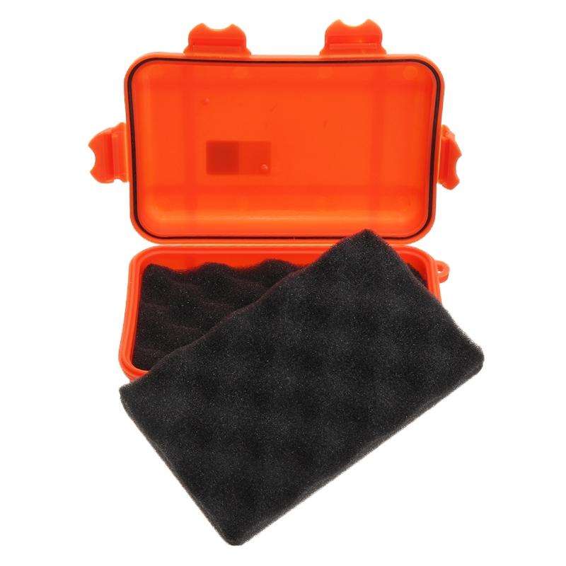 Outdoor Shockproof Waterproof Tool Box Airtight Case EDC Travel Sealed Container(Orange)
