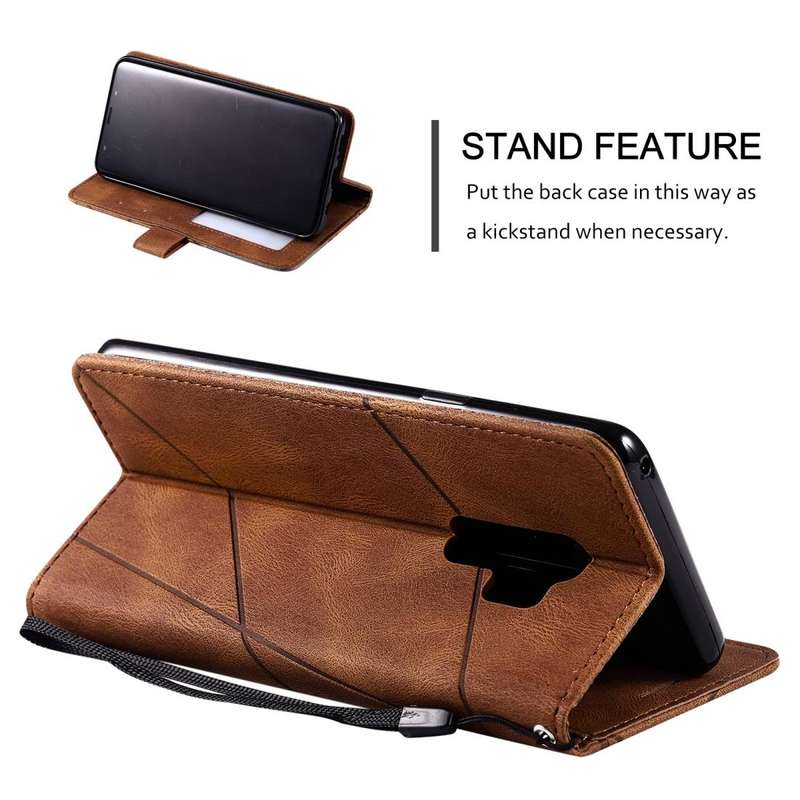 For Samsung Galaxy S9 Plus Skin Feel Splicing Horizontal Flip Leather Case with Holder & Card Slo...