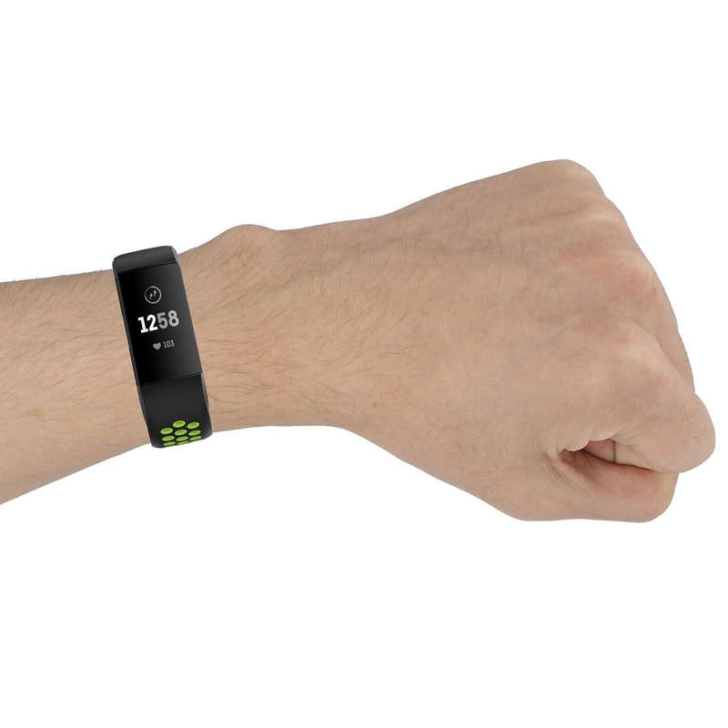 For Fitbit Charge 4 / Charge 3 / Charge 3 SE Watch Button Two Colors Silicone Replacement Strap W...