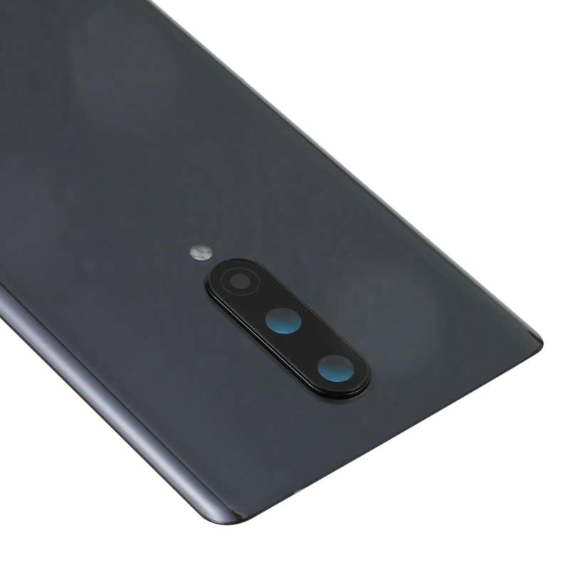 For OnePlus 8 Battery Back Cover with Camera Lens Cover (Black)