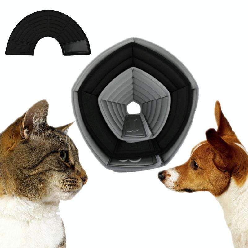 Pet Grooming Anti-Bite Neck Ring, Specification: M(Grey)