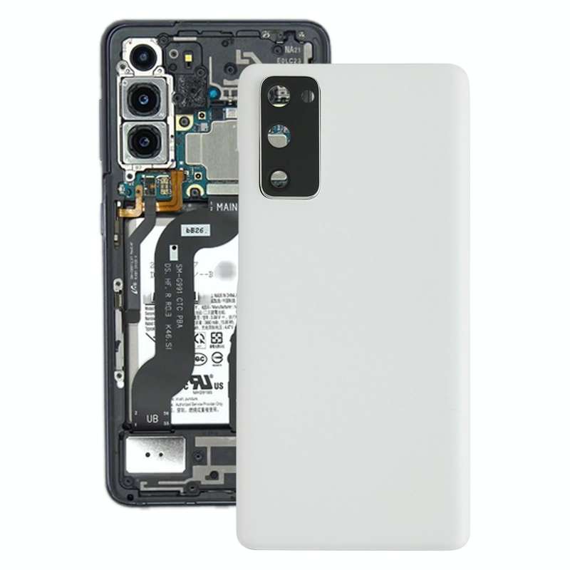For Samsung Galaxy S20 FE Battery Back Cover with Camera Lens Cover (Silver)