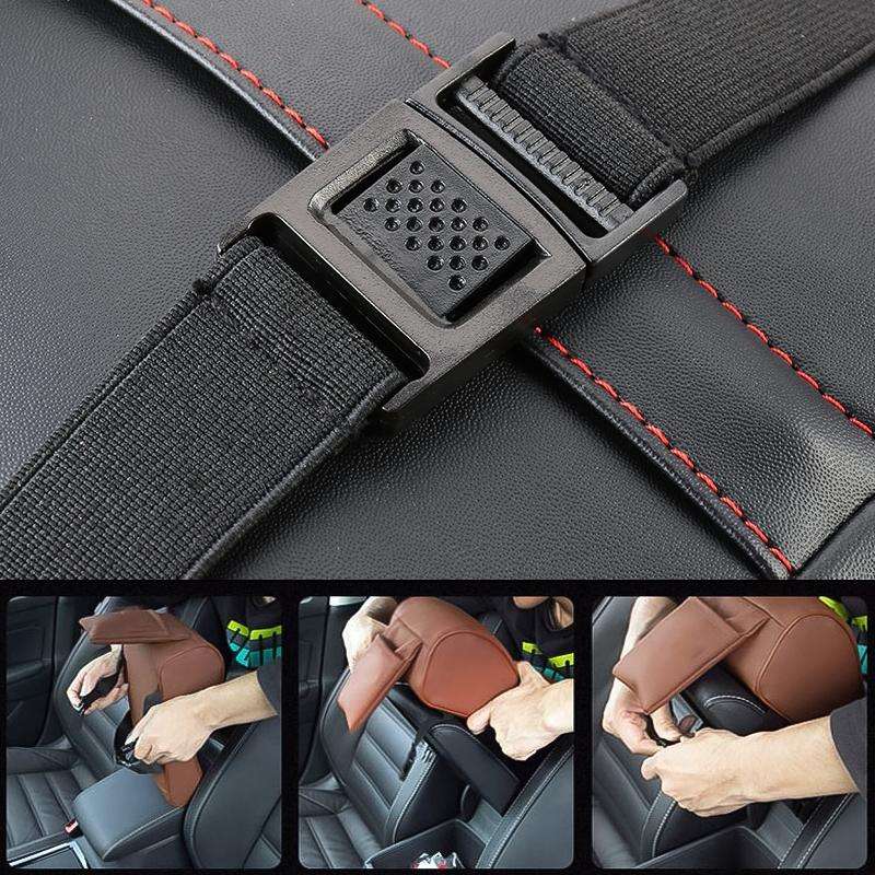 Universal Car PU Leather and Memory Foam Wrapped Armrest Box Car Armrest Box Mat with Phone Holde...