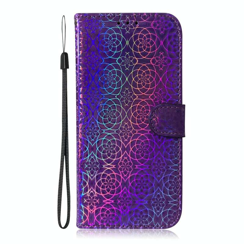 For Honor X8 Colorful Magnetic Buckle Leather Phone Case(Purple)