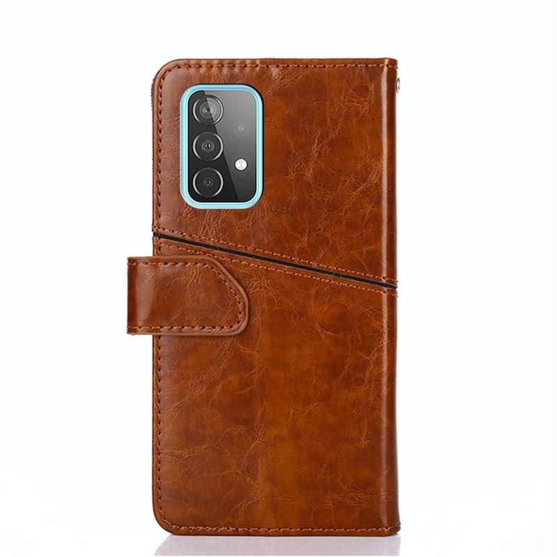 For Samsung Galaxy A52 5G / 4G Geometric Stitching Horizontal Flip TPU + PU Leather Case with Hol...