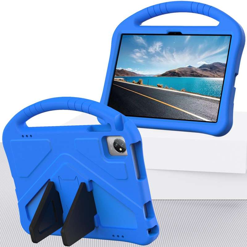 For Blackview Tab 70 WiFi 2023 EVA Shockproof Tablet Case with Holder(Blue)