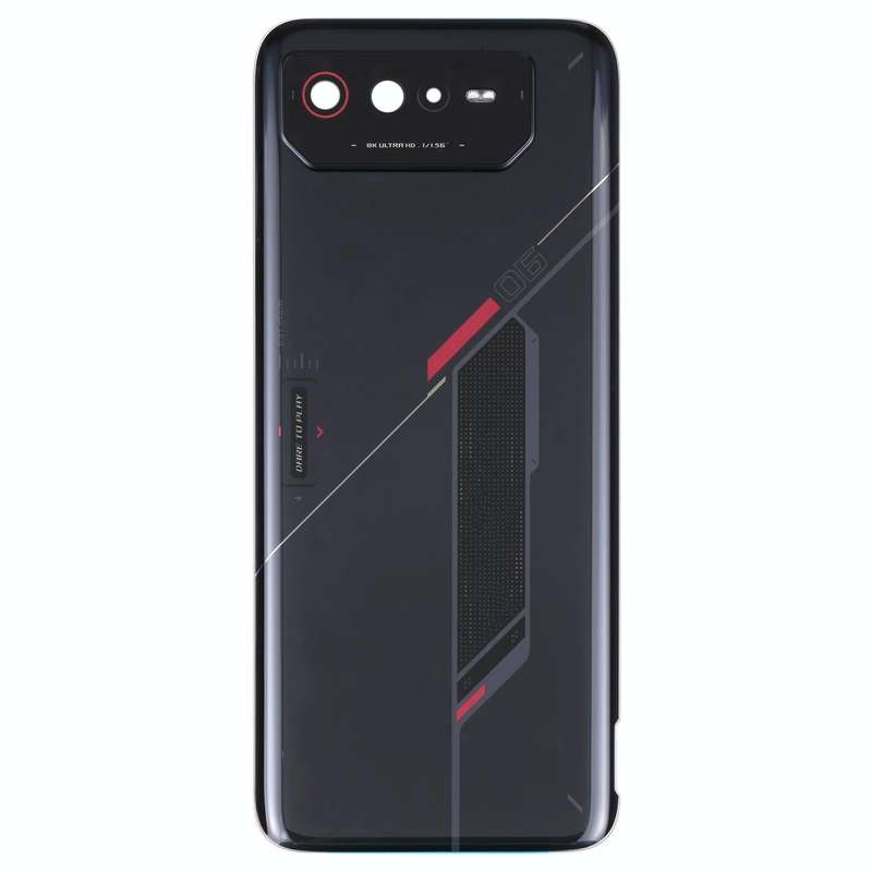 Glass Battery Back Cover for Asus ROG Phone 6 AI2201-C AI2201-F(Black)