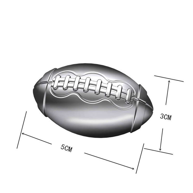 Rugby Shape 3D Ice Cube Mold Maker Bar Party Silicone Trays Chocolate Mold Kitchen Tool (Black)