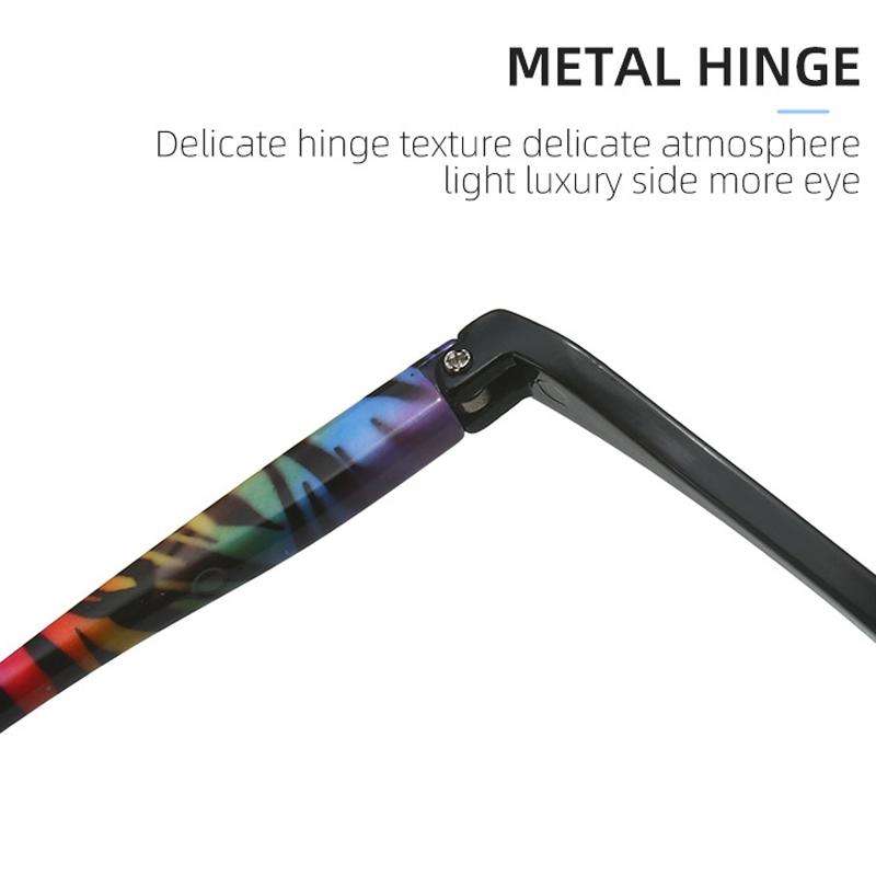 Makeup Presbyopic Glasses Monolithic Reading Glass Magnifying Glass, Degree: +100(Black)