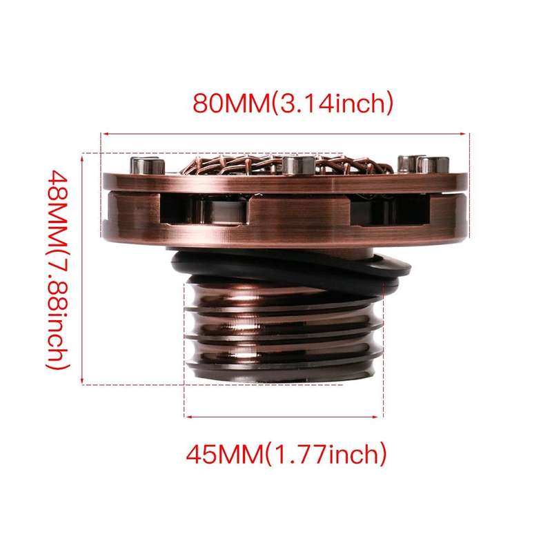 HP-Q088 Retro Motorcycle Modified Fuel Tank Cap for Harley XL883 / X48(Red Bronze)