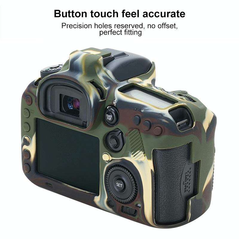 For Canon EOS 7D Mark II Soft Silicone Protective Case (Camouflage)