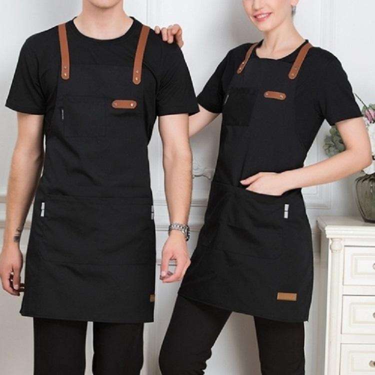 Milk Tea Coffee Fondue Restaurant Canvas Apron(Black)