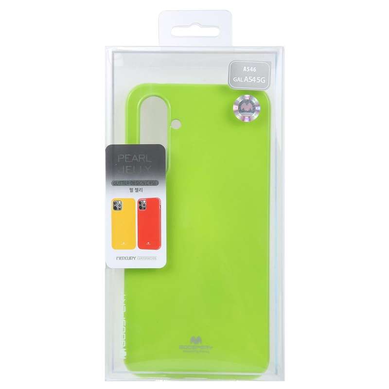 For Samsung Galaxy A54 5G GOOSPERY PEARL JELLY Shockproof TPU Phone Case(Fluorescent Green)