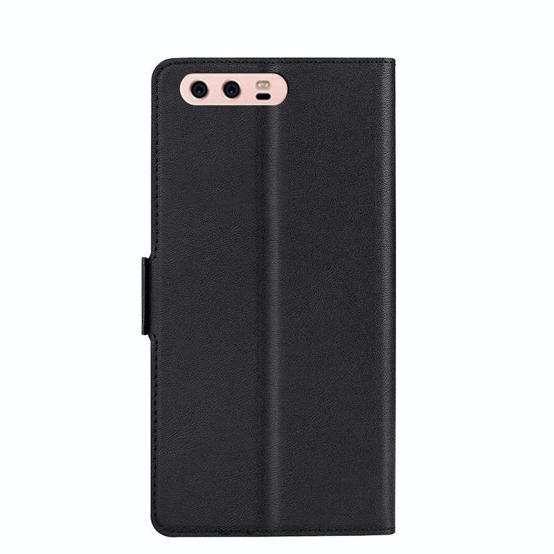 For Huawei P10 Plus Ultra-thin Voltage Side Buckle PU + TPU Leather Phone Case(Black)