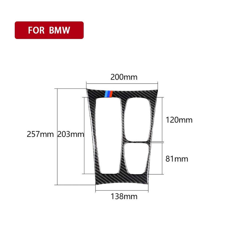 Car Carbon Fiber Tricolor Gear Panel Decorative Sticker for BMW X5 2008-2013 / X6 2009-2014, High...