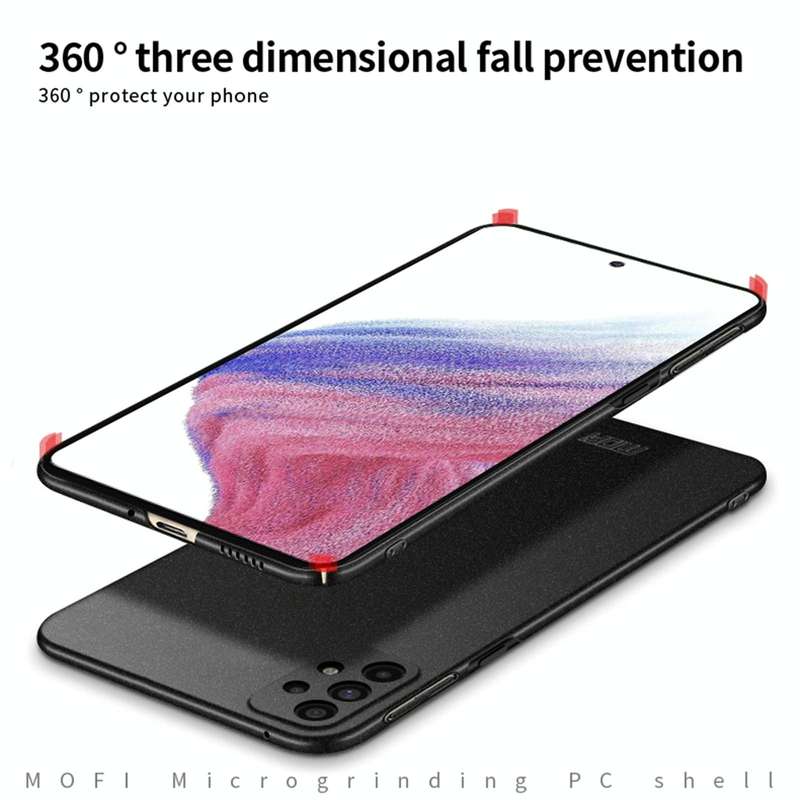 For Samsung Galaxy A73 5G MOFI Fandun Series Frosted PC Ultra-thin All-inclusive Phone Case(Gray)