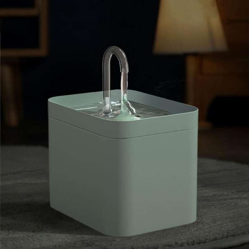 Cat Automatic Circulation Flow Drinking Fountain USB (5V)(Forest Green)