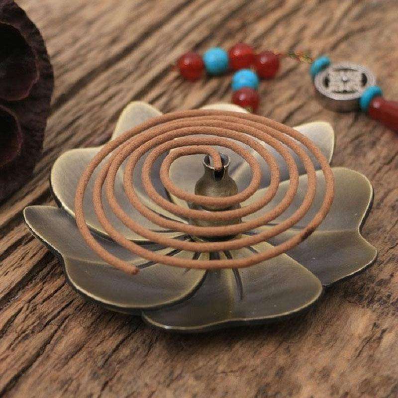 Household Bedroom Alloy sandalwood Furnace Creative Antique Line Incense Burner Incense Holder, S...