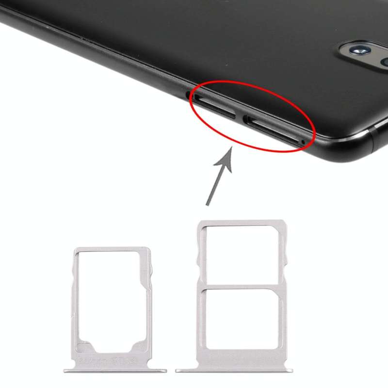 SIM Card Tray + SIM Card Tray + Micro SD Card Tray for Nokia 3.1 TA-1049 TA-1057 TA-1063 TA-1070 ...