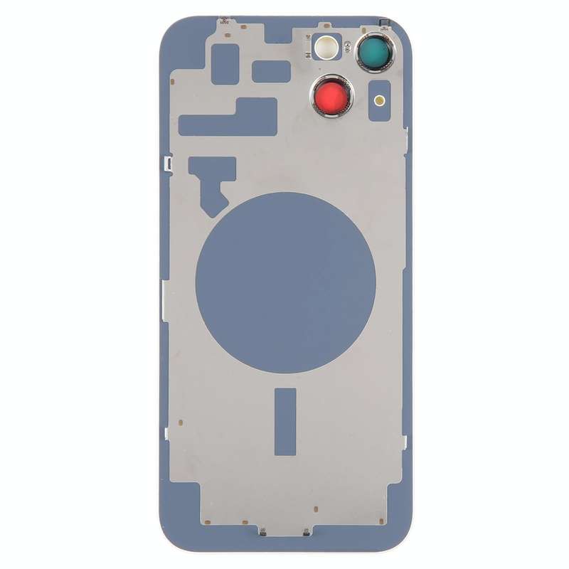 Glass Battery Back Cover with Holder for iPhone 14(Yellow)