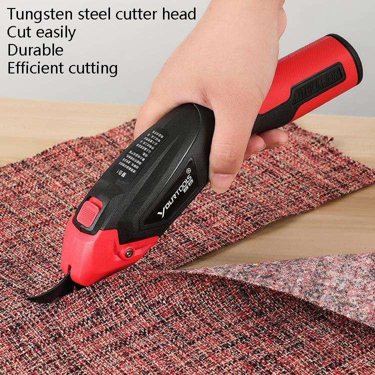 YOURTOOLS Y4005 12W Tungsten Steel Electric Scissors Clothing Leather Carpet Trimming Scissors, E...