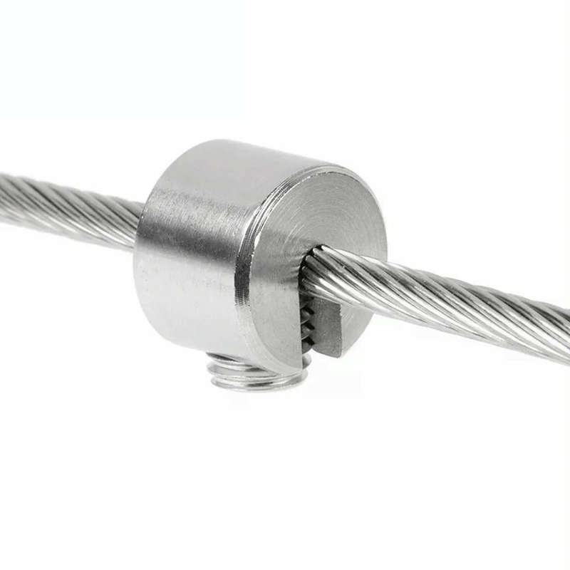 2 PCS M4x2 316 Stainless Steel Garden Wire Rope Fixed Clip