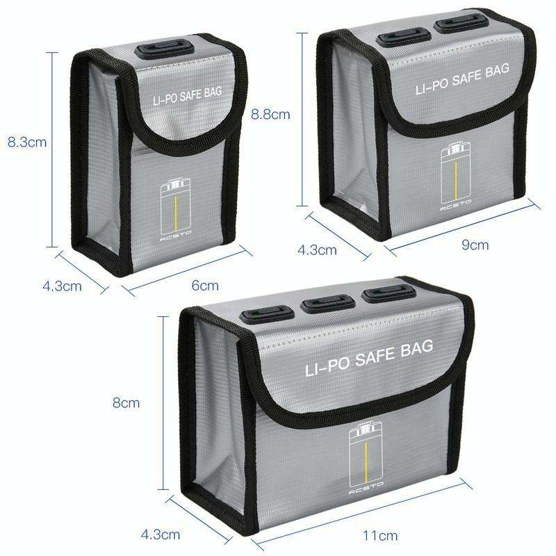 For DJI Mavic Mini 2 SE RCSTQ Battery Explosion-proof Bag Lithium Battery Storage Bag Drone Acces...