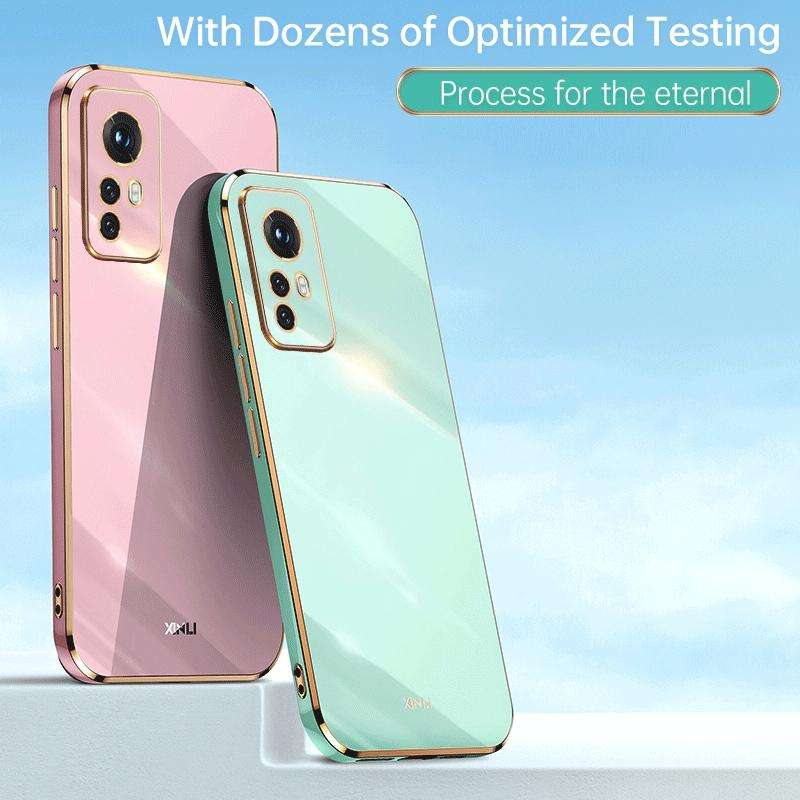 For Xiaomi 12 Lite XINLI Straight Edge 6D Electroplate TPU Phone Case(Black)