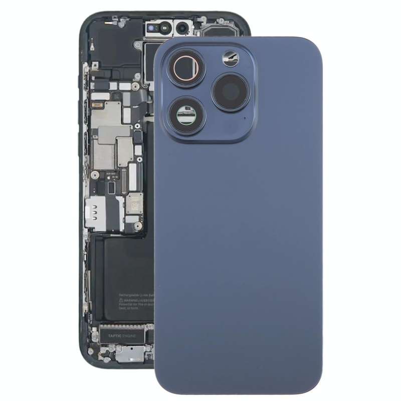 For iPhone 15 Pro Max Battery Back Cover with Camera Lens Cover + MagSafe Magnet(Blue)