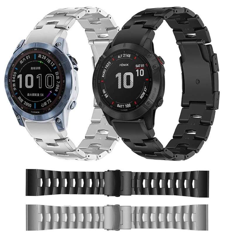 For Garmin Fenix 6 Sapphire GPS 22mm Titanium Alloy Quick Release Watch Band(Titanium Gray)