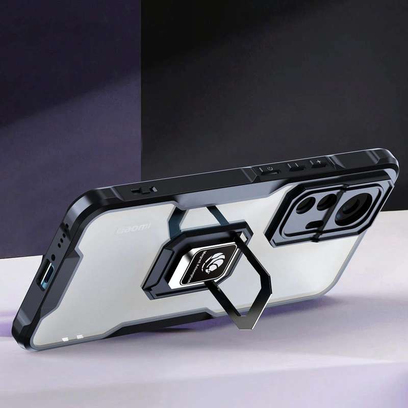 For Xiaomi 12 / 12X Armor Shockproof Magnetic Ring Phone Case(Black)
