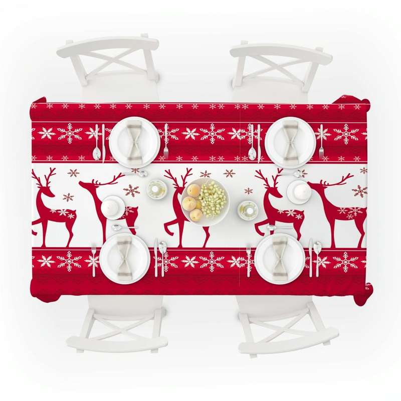 Household Rectangular Tablecloth Christmas Dining Coffee Table Cloth Decoration, Size:150x210cm(C...