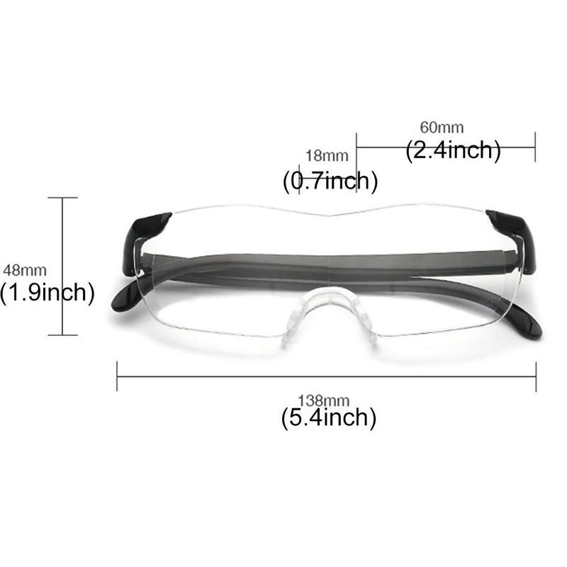 Presbyopic Glasses, Ultra Thin High-definition 1.6X Portable Presbyopic Hypermetropic Reading Gla...