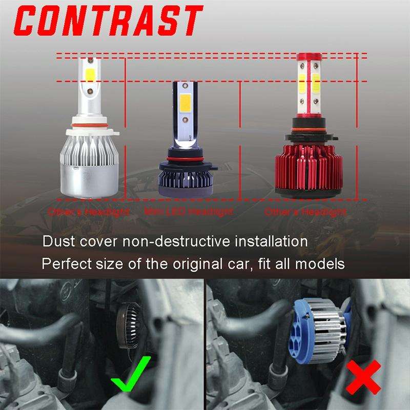2 PCS H7 DC9-36V / 36W / 8000K / 6000LM IP68 Car / Motorcycle Mini COB LED Headlight Lamps / Fog ...