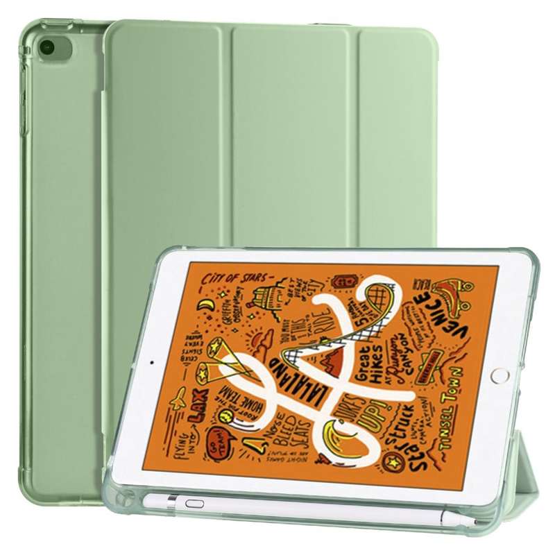 For iPad Mini 5 / Mini 4 3-folding Horizontal Flip PU Leather + Shockproof TPU Case with Holder &...