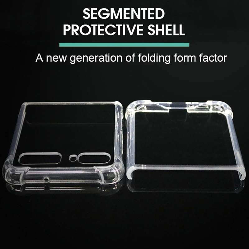 For Samsung Galaxy Z Flip / Galaxy Z Flip 5G Four-corner Airbag Shockproof Phone Case(Transparent)