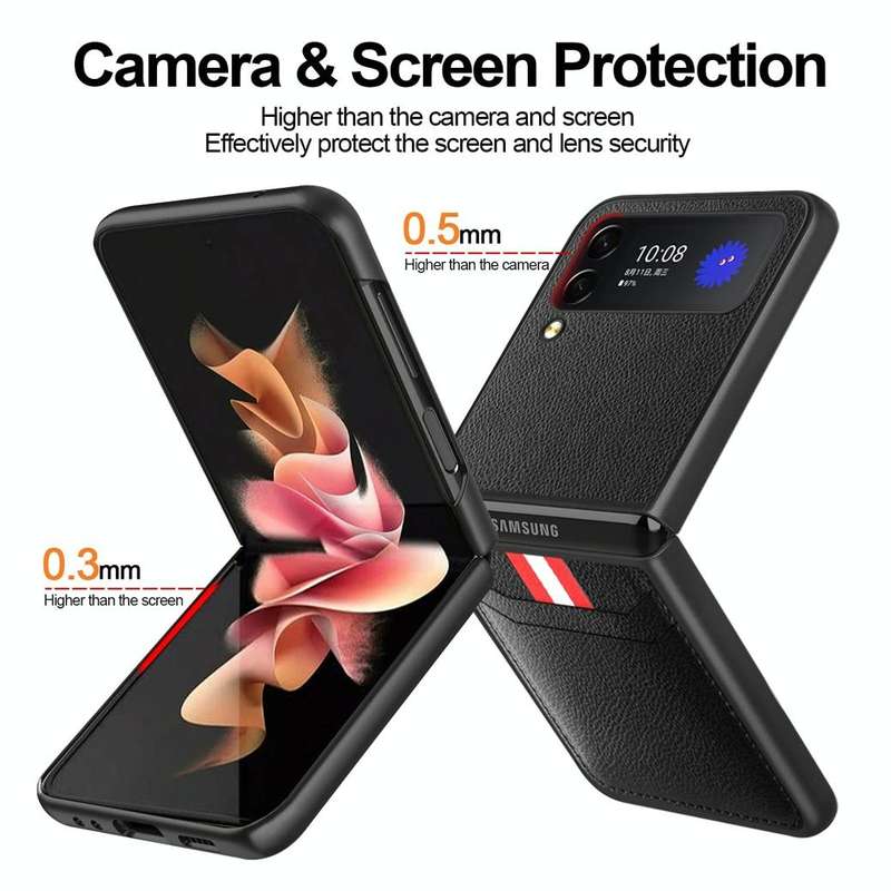 For Samsung Galaxy Z Flip4 5G GKK Litchi Texture Card Slot Phone Case(Green)