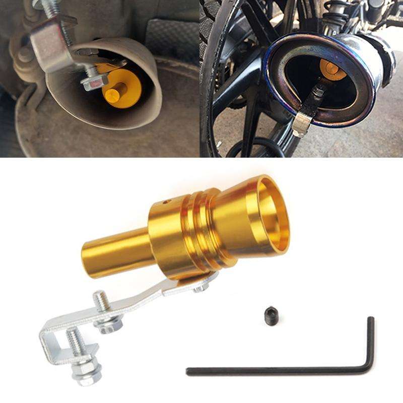 Universal Aluminum Turbo Sound Exhaust Muffler Pipe Whistle Car / Motorcycle Simulator Whistler, ...