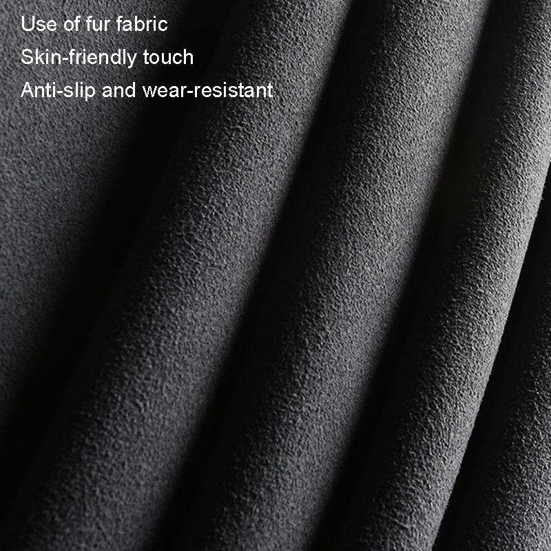 Turned Fur D Type Steering Wheel Cover, Size: 38cm(Gray)