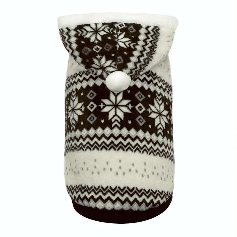 Pet Dog Christmas Costume Pet Snow Warm Coat, Size:L(Black)