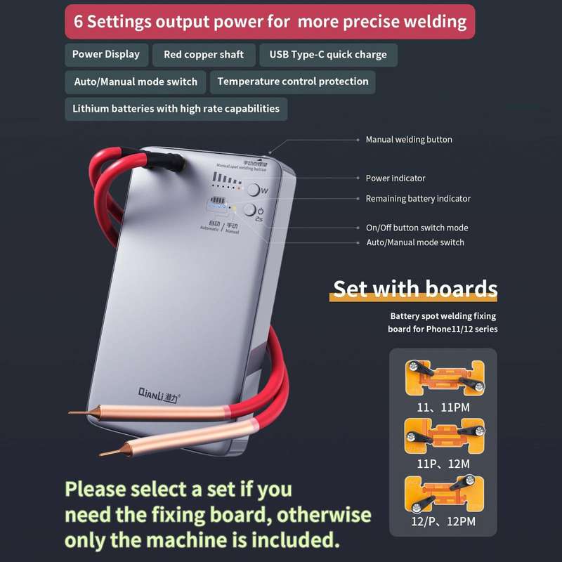 QianLi Macaron Portable Spot Welding Machine for iPhone Battery Repair, Model:Only Machine