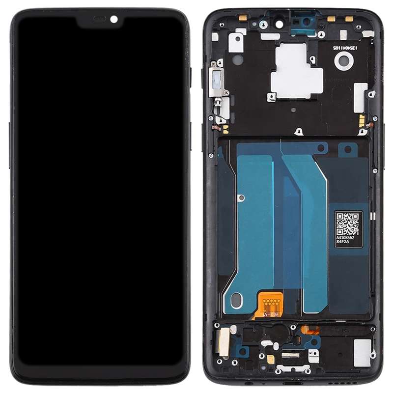 For OnePlus 6 A6000 TFT Material LCD Screen and Digitizer Full Assembly with Frame (Black)
