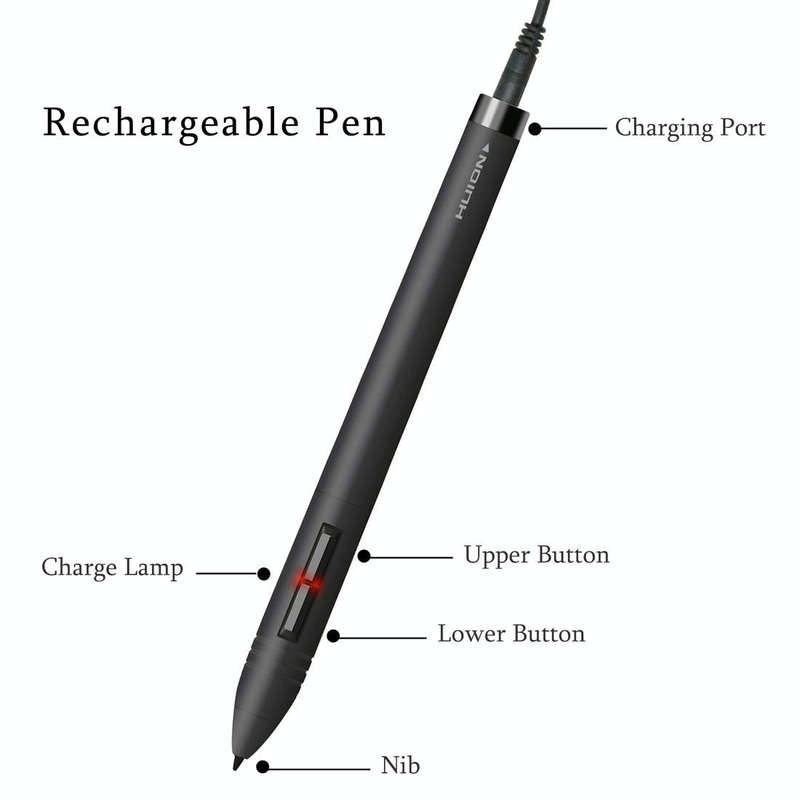 HUION Inspiroy Series 1060Plus (8192) 5080LPI Professional Art USB Graphics Drawing Tablet for Wi...