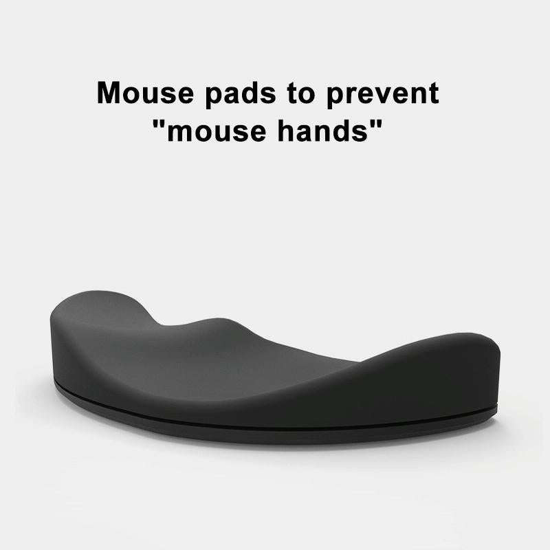 Silicone Wrist Support Mouse Pad Mobile Palm Rest Office Hand Rest, Spec:Grey Right Hand